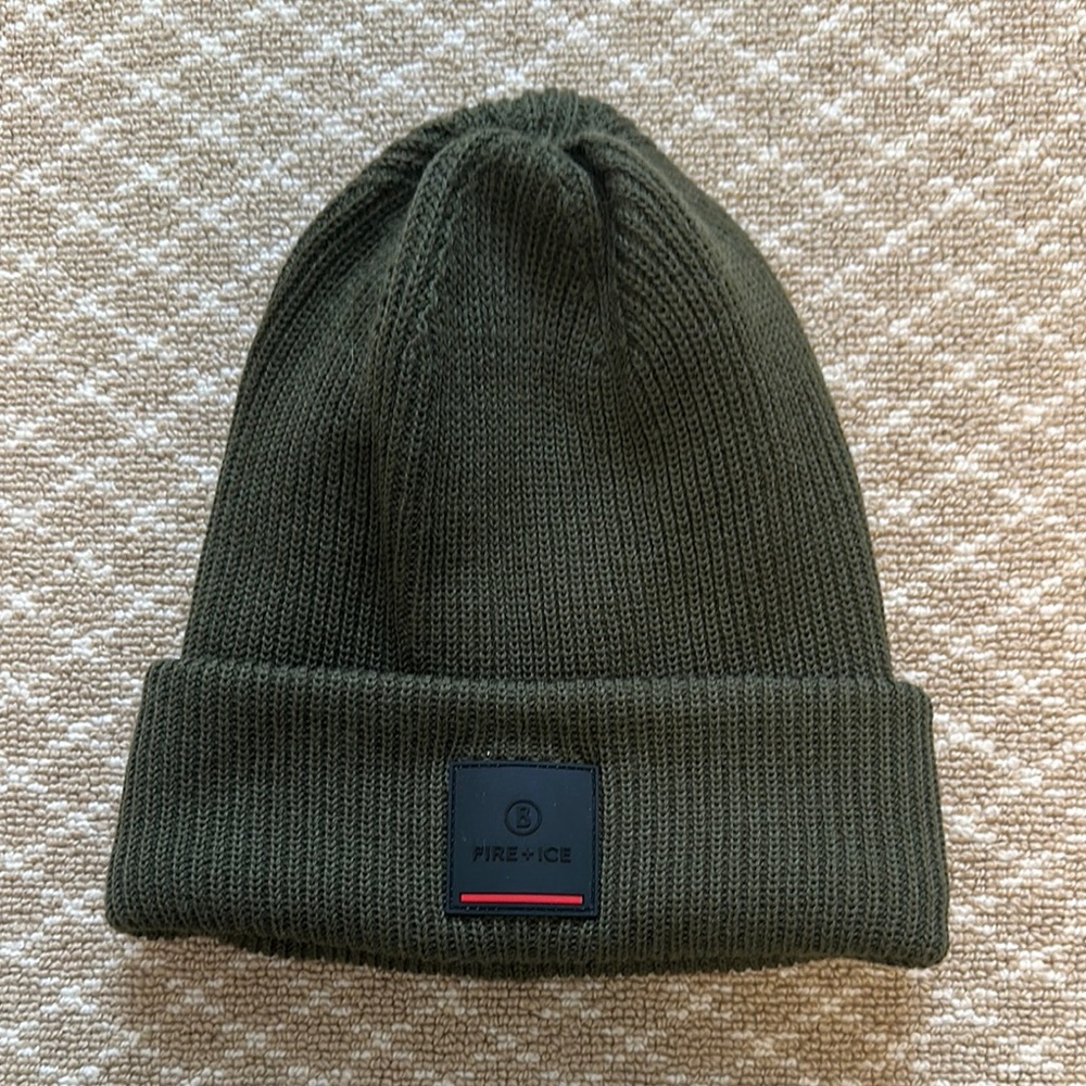 Bogner Fire and Ice Olive Green Beanie. NWT.
